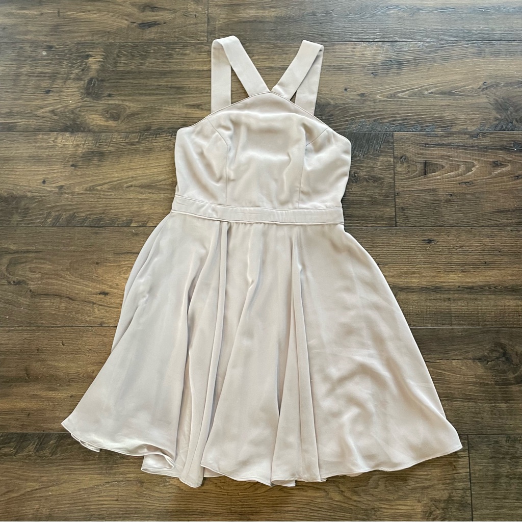 Lulus Forevermore Skater Gray Dress Size S